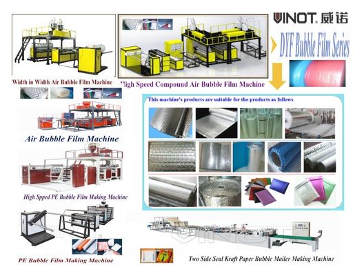 Vinot Computer Controlled Air Bubble Film Machine Custom for Germany With Different Size Model No. DY-1200